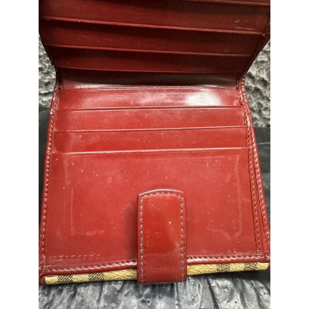 Vintage Burberry London Women's Nova Check Leather Trim‎ Bifold Wallet Beige - Picture 4 of 9